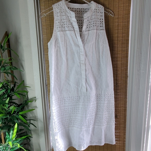 Loft White Lace Shift Dress